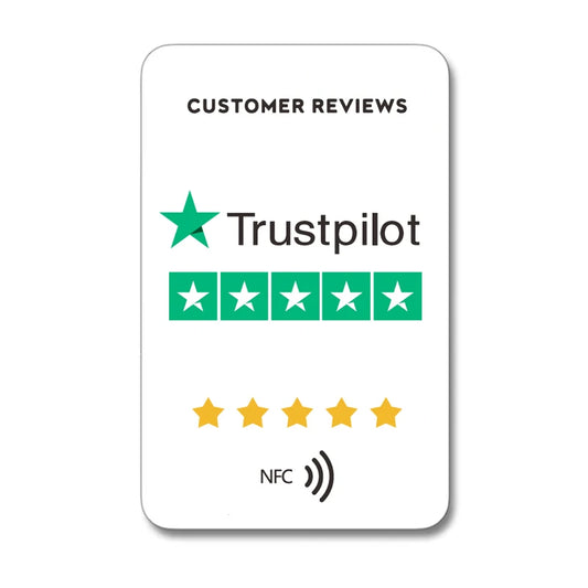 Review us on Google NFC Tap Cards NFC215 504bytes Social Media Cards Trustpilot Tripadvisor Review Cards